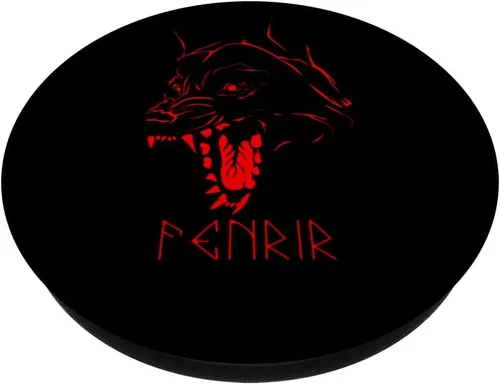 Vista 2 de Fenrir Wolf Of Odin Old Norse Mythology Viking Celtic Fenris PopSockets Adhesive PopGrip