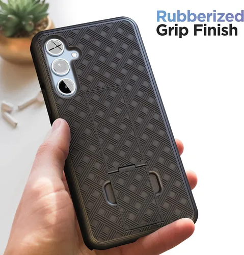 Vista 7 de DuraClip - Funda para Samsung Galaxy A54 5G con clip de funda y soporte (negro mate) (A54 5G)