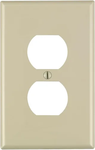 Vista 9 de Leviton Placa de pared de nailon Midway de 1 gang, 1 dúplex, tamaño Midway, 1 paquete, PJ8-E, negro
