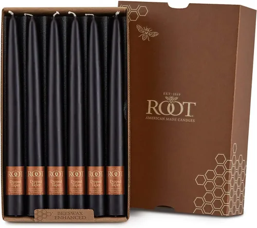 Vista 29 de Root Candles Arista Timberline - Velas para cena de 12 pulgadas, sin aroma, 12 unidades, color negro
