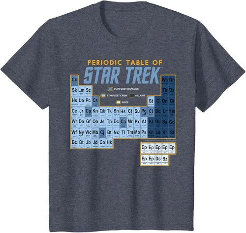Vista 13 de Star Trek Camiseta de mesa periódica de la serie original, Negro, S
