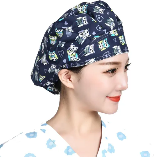 Vista 4 de Gorra de trabajo para mujer, ajustable, con banda para el sudor, clásica, para cola de caballo