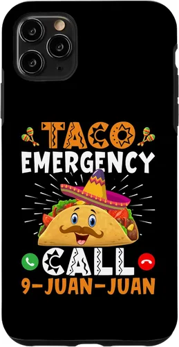 Vista 11 de iPhone 15 Taco Emergency Call Nine-Juan-Juan, divertido estuche para disfraces de tacos
