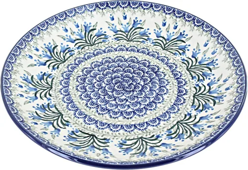 Vista 35 de Cerámica pulida de rosa azul – Plato de cena Athena marrón – 10.5 pulgadas de diámetro – Ideal para comidas diarias, comidas informales o como