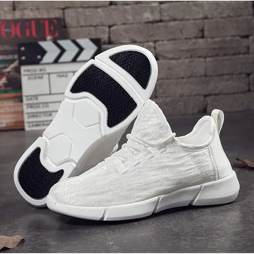 Vista 5 de Hot Dingding Zapatos con luz LED para niñas y niños, zapatos de fibra óptica para niños, zapatillas de deporte LED con carga USB luminosas