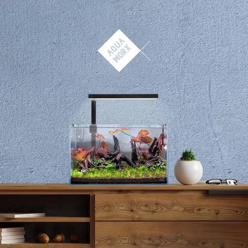Vista 7 de Aqua Worx Orion Nano LED - Luz de acuario delgada y ajustable para tanque de peces con atenuación de 4 etapas, luz de acuario para plantas y peces