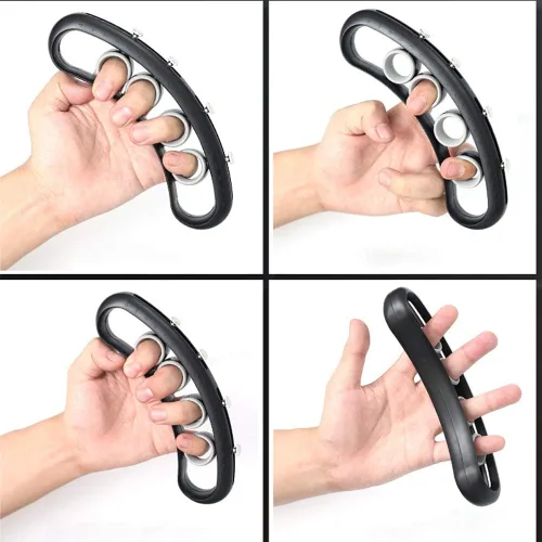 Vista 4 de Expansión de dedo de guitarra, manga de dedo, fuerza de dedo, entrenador, bandas de entrenamiento para guitarra, bajo, piano, sistema de velocidad