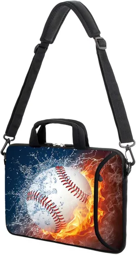 Vista 4 de AMARY Funda para portátil de 15.4" 15.6" pulgadas, estuche para chromebook, correa de hombro ajustable con asa, bolsillo para accesorios