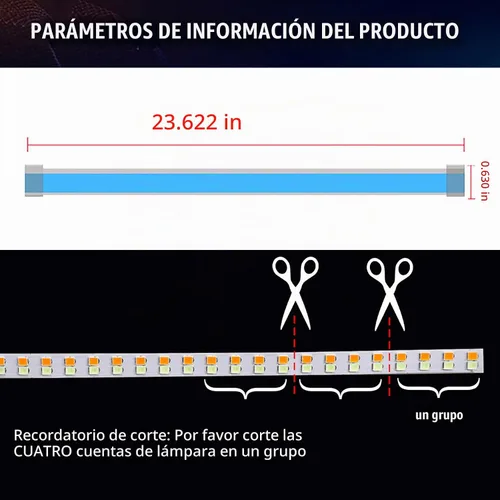 Vista 2 de Vilihkc 2 unids LED DRL Coche Correr Luz Flexible Impermeable Tira Auto Faros Blanco Señal Giratorio Amarillo Flujo de Freno Luces 12V Azul que