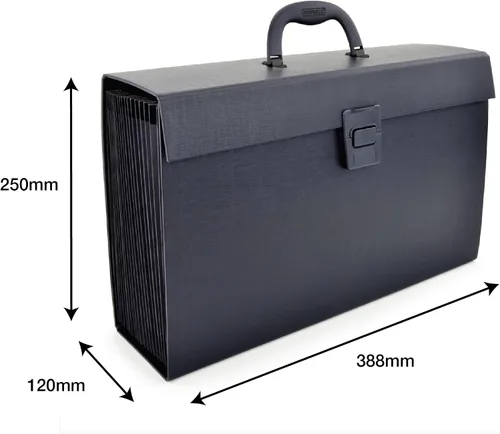 Vista 7 de Rapesco 1555 - Caja expansible para documentos de 19 piezas, A4+, color negro