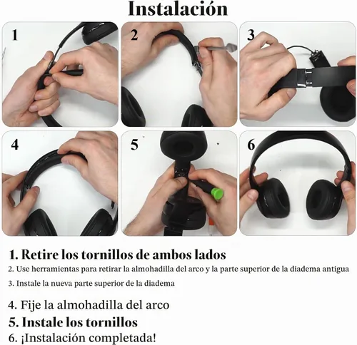 Vista 8 de Solo 4 - Diadema y bisagra de repuesto para auriculares Beats Solo 4, rosa nube Nube rosada