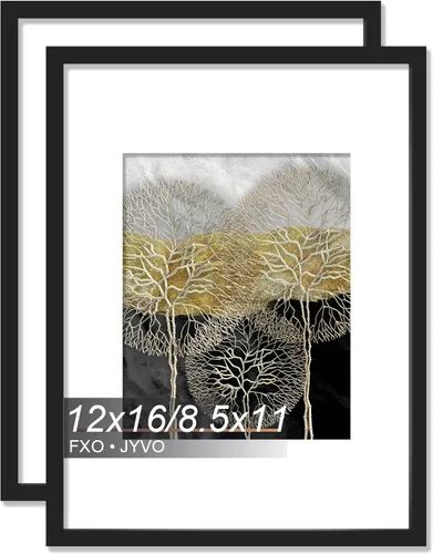 Vista 82 de Fxojyvo Marco de Fotos de 4x6, Muestra Foto de 3.5x5 con Paspartú o 4 x 6 Sin Paspartú, Liviano y de Alta Transparencia Marco de 4 por 6 para Pared