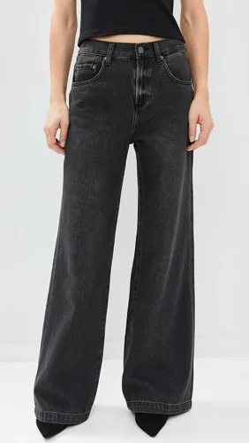 Vista 2 de Pistola Denim Jeans Palazzo de corte bajo Jadyn para mujer, Zen, 27