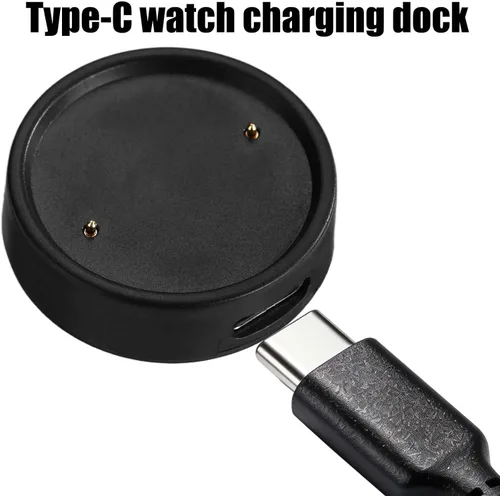 Vista 3 de Base de carga magnética tipo C de 2 piezas para Amazfit Bip6