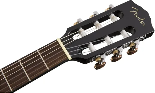 Vista 4 de Fender CN-60S - Guitarra acústica de concierto (nailon), color negro