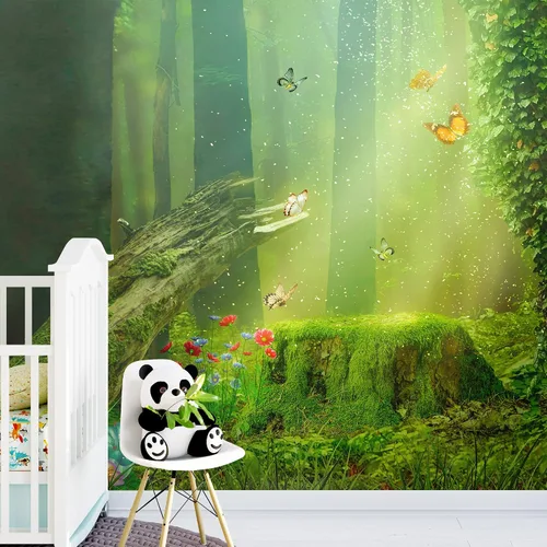 Vista 19 de IDEA4WALL Adhesivo mural removible para pared, diseño de castillo mágico de nieve y ciencia ficción, arte moderno, paisaje decorativo para sala