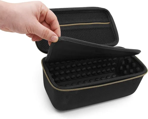 Vista 7 de CASEMATIX Estuche de peluquería para cortapelos, timbres para el cabello, recortadoras, delineador de acabado en T, estuche de viaje
