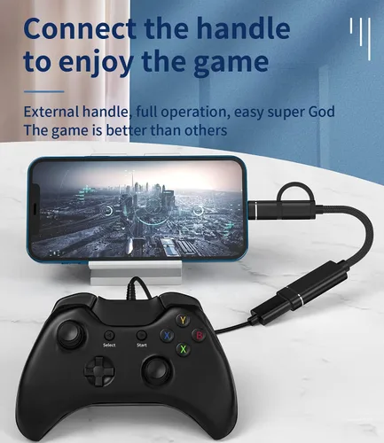 Vista 4 de OTG Cable USB A hembra a USB C Lightning macho adaptador para compatible con Samsung para Apple para iPhone 15 Pro Max Plus para iPad Pro Air MacBook