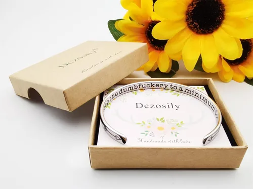 Vista 102 de Pulseras inspiradoras para mujer, joyería de acero inoxidable, con refranes, pulsera motivacional con mensaje oculto, pulseras grabadas para mejor