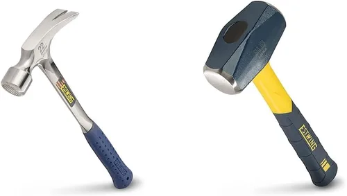 Vista 8 de ESTWING Martillo de encuadre, garra recta de mango largo de 22 onzas con cara fresada y agarre de reducción de golpes, E3-22SM y SWANSON Tool Co