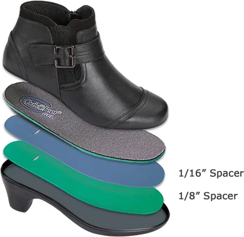 Vista 7 de Orthofeet Botas ortopédicas innovadoras para mujer, ideales para fascitis plantar, alivio del dolor de pies y talón. Pantuflas de soporte de arco