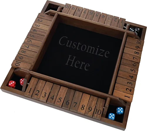 Vista 10 de WE Games Juego de mesa personalizado para 4 jugadores, 8.5 pulgadas, tinte negro, regalos personalizados para novio, regalos de inauguración