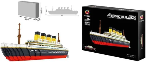 Vista 4 de Titanic - Juego de bloques de construcción, 3800 piezas de crucero Titanic Boat Kit de construcción compatible con Creator Expert 10294