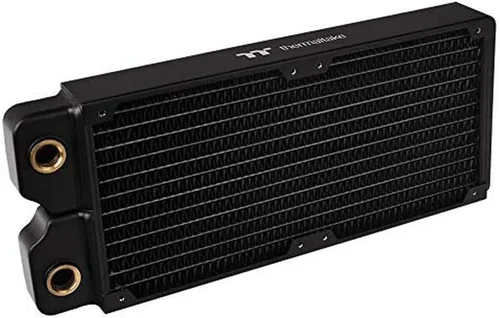 Vista 9 de Thermaltake Pacific DIY Sistema de refrigeración líquida C360 1.063 in Aletas gruesas de alta densidad Tubos de cobre de una fila Radiador de cobre