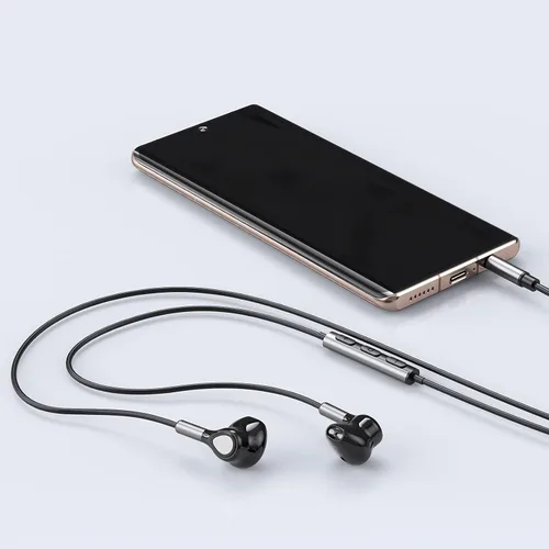 Vista 7 de Auriculares intraurales con cable, auriculares de media oreja de 0.138 in, auriculares con cable con micrófono y control de volumen para iPhone