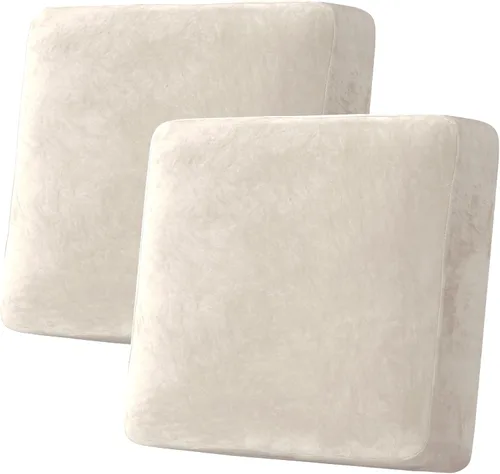 Vista 150 de H.VERSAILTEX Funda de cojín elástica de terciopelo para sofá, funda de cojín de felpa para cojines de silla, protector de muebles, cojín de asiento