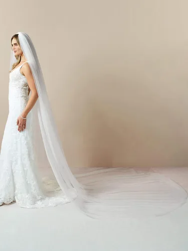 Vista 2 de Cathedral Wedding Veils Long Bridal Veils White Bridal Veil 118" Long Veils for Women