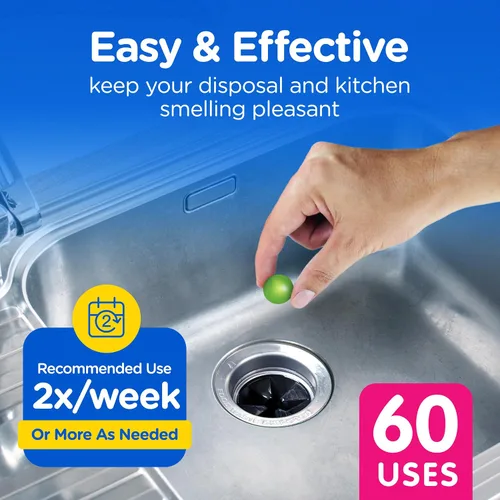 Vista 4 de Compac Home Plink - Limpiador y desodorante para eliminación de basura, paquete de 60 unidades, aromas surtidos