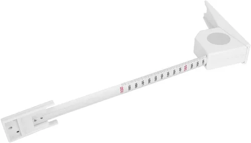 Vista 7 de Medición de altura, medidor de estatura de crecimiento montado en la pared, cinta métrica de altura de metal retráctil para niños y adultos (blanco)