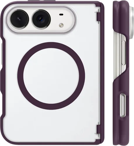 Vista 11 de SOKAD Funda magnética para iPhone Duo, protección de bisagra, color blanco