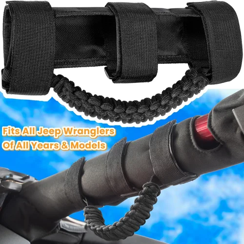 Vista 2 de Asas de agarre para Jeep Wrangler JK JKU JL JLU TJ YJ Sports Sahara Freedom Rubicon Unlimited Gladiator JT 1955-2023 UTV ATV Accesorios Premium 550