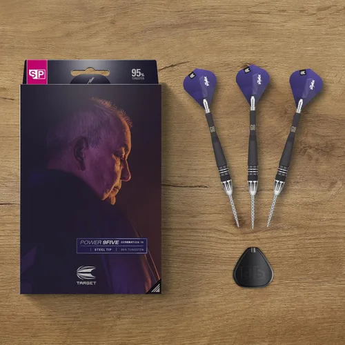 Vista 6 de Target Darts Phil Taylor Power 9-Five Gen 10 95% Tungsten Swiss Point Steel Tip Darts Set