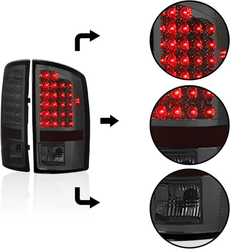 Vista 3 de LABLT Reemplazo del conjunto de la luz trasera para Ram 1500 2500 3500 izquierda derecha