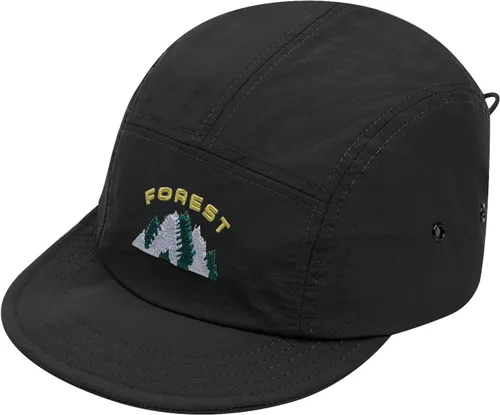Vista 4 de Clakllie Sombrero de ala plana de 5 paneles sin estructura, gorra de ala corta de secado rápido, gorra de béisbol de nailon transpirable