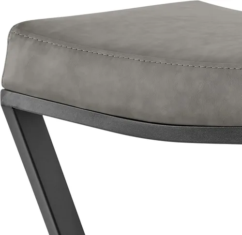 Vista 9 de Armen Living Atlantis Backless Faux Leather and Brushed Stainless Steel Bar Stool