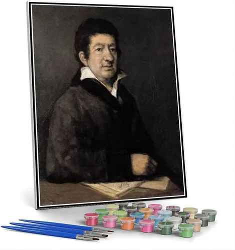 Vista 5 de Kits de pintura por números para adultos y niños maría Luisa de Parma usando alforjas Pintura por Francisco Goya DIY Pintura al óleo por números