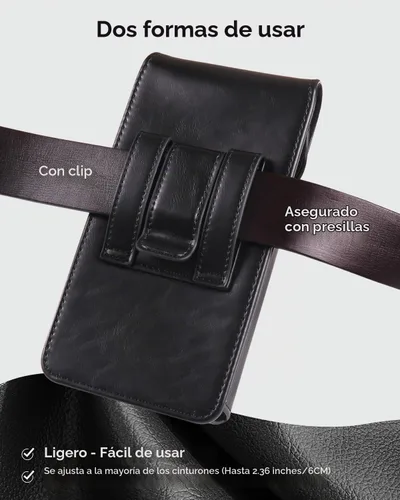 Vista 4 de Miimall Funda para teléfono celular para iPhone 17, 17 Pro 16, 16 Pro 15, 15 Pro 14, 14 Pro 13, 13 Pro 12, 12 Pro 11, 11Pro XR, funda de cuero