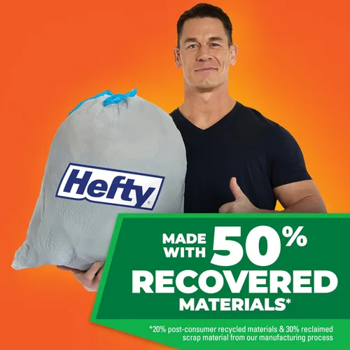 Vista 2 de Hefty Bolsas de basura de cocina altas, ultra fuertes, aroma de explosión de limpieza, 13 galones, 40