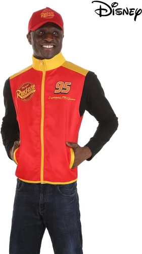Vista 2 de elope Kit de sombrero y chaleco Lightning McQueen para adultos