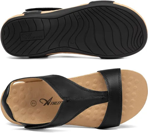 Vista 6 de Athlefit - Sandalias ortopédicas para mujer, sandalias de playa cómodas con soporte ortopédico para el arco del pie
