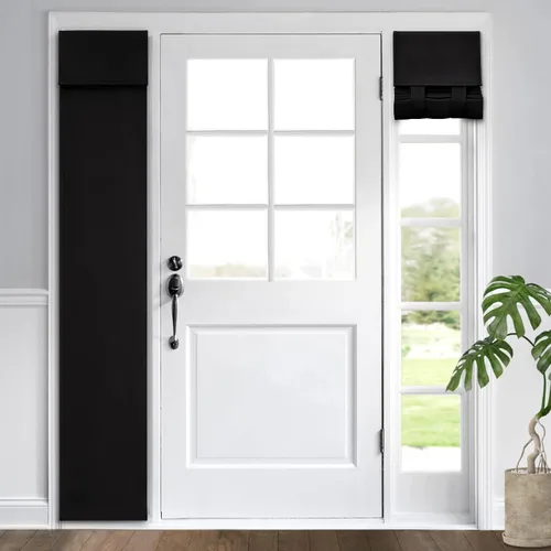 Vista 38 de HOMEIDEAS Cortinas Opacas para Aula para Puerta Principal, Cubierta de Ventana de Puerta de Aula, Persianas de Privacidad con Aislamiento Térmico