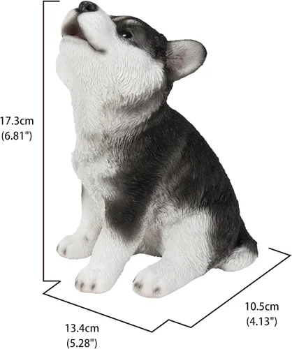 Vista 5 de Husky Siberiano Cachorro Aullando
