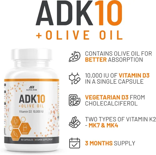 Vista 3 de Suplemento vitamínico ADK 5 + suplemento vitamínico ADK 10