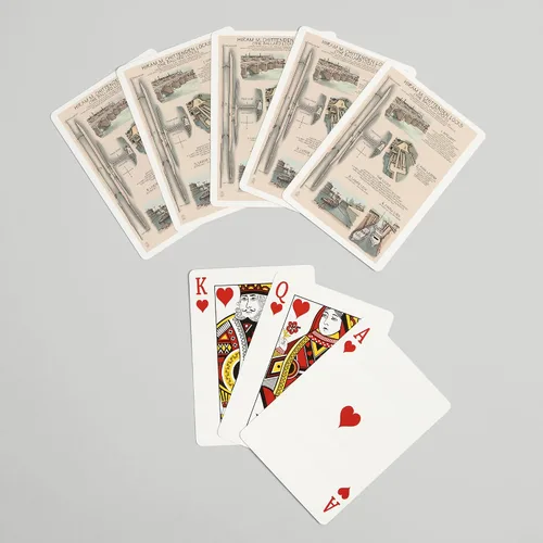 Vista 7 de Lantern Press Ballard Locks Technical, 52 Playing Cards for Adults, Poker Size Card Deck