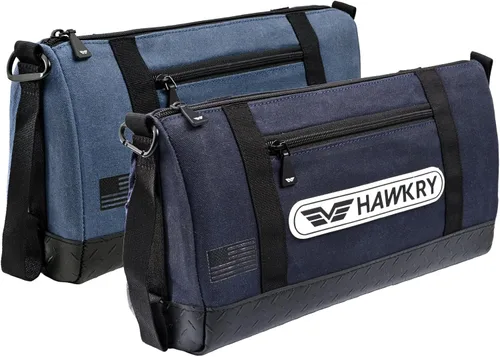 Vista 10 de HAWKRY Bolsa de herramientas de lona resistente - Bolsa de lona impermeable con cremallera, bolsa de herramientas de jardín, bolsas de construcción
