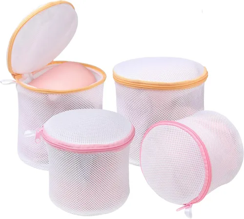 Vista 13 de BAGAIL Bolsas de lavandería de malla para lencería íntima y delicadas, 5 unidades (1XL, 2L, 2M)